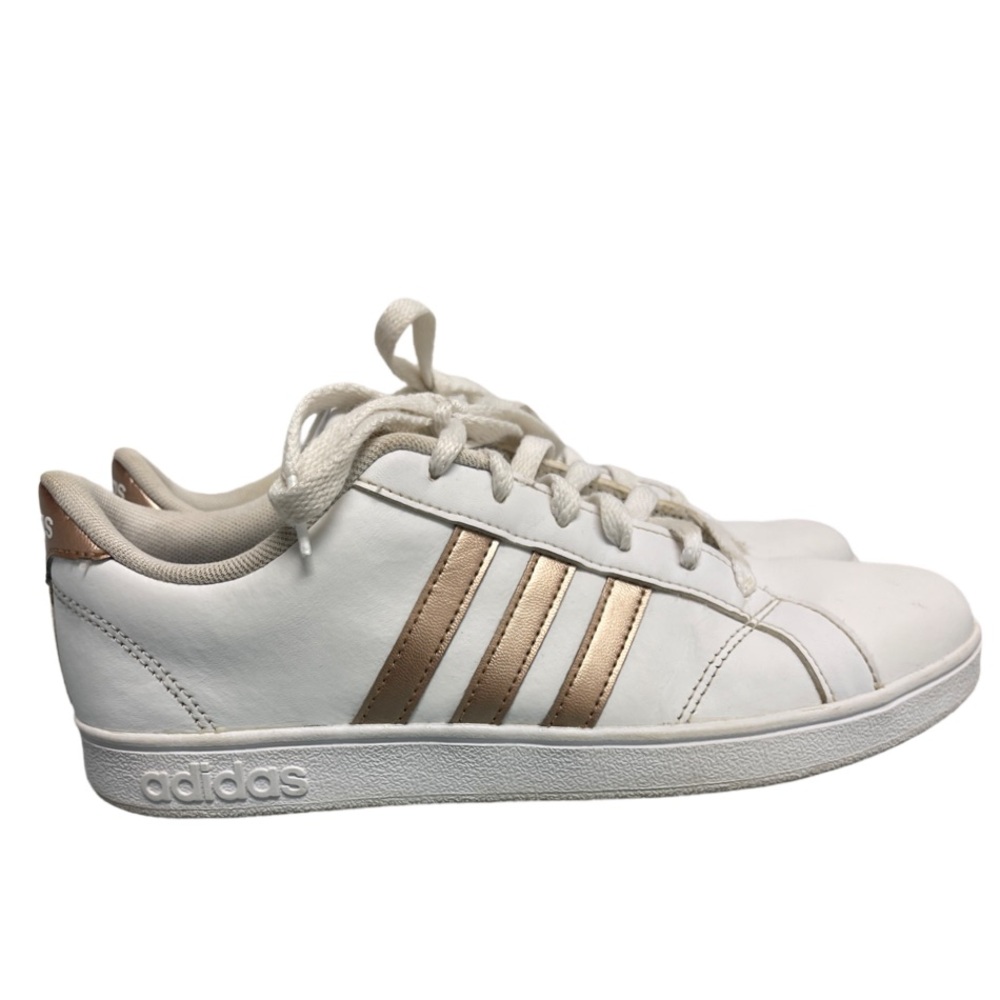 Adidas Neo Comfort Footbed Striped Sneakers Women’s 6 White - Picture 2 of 11